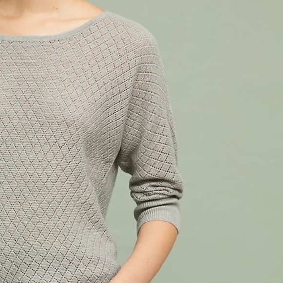 Anthropologie Moth Jesme Pointelle Sweater S or M - Picture 2 of 5